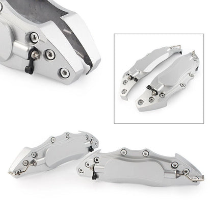 2X Front Rear Disc Brake Caliper Covers for Universal Fit 18" Wheel Silver