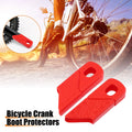 Crank Boot Protector Pair for Bicycle Cycling Bike Crank Arm Cover (Red)