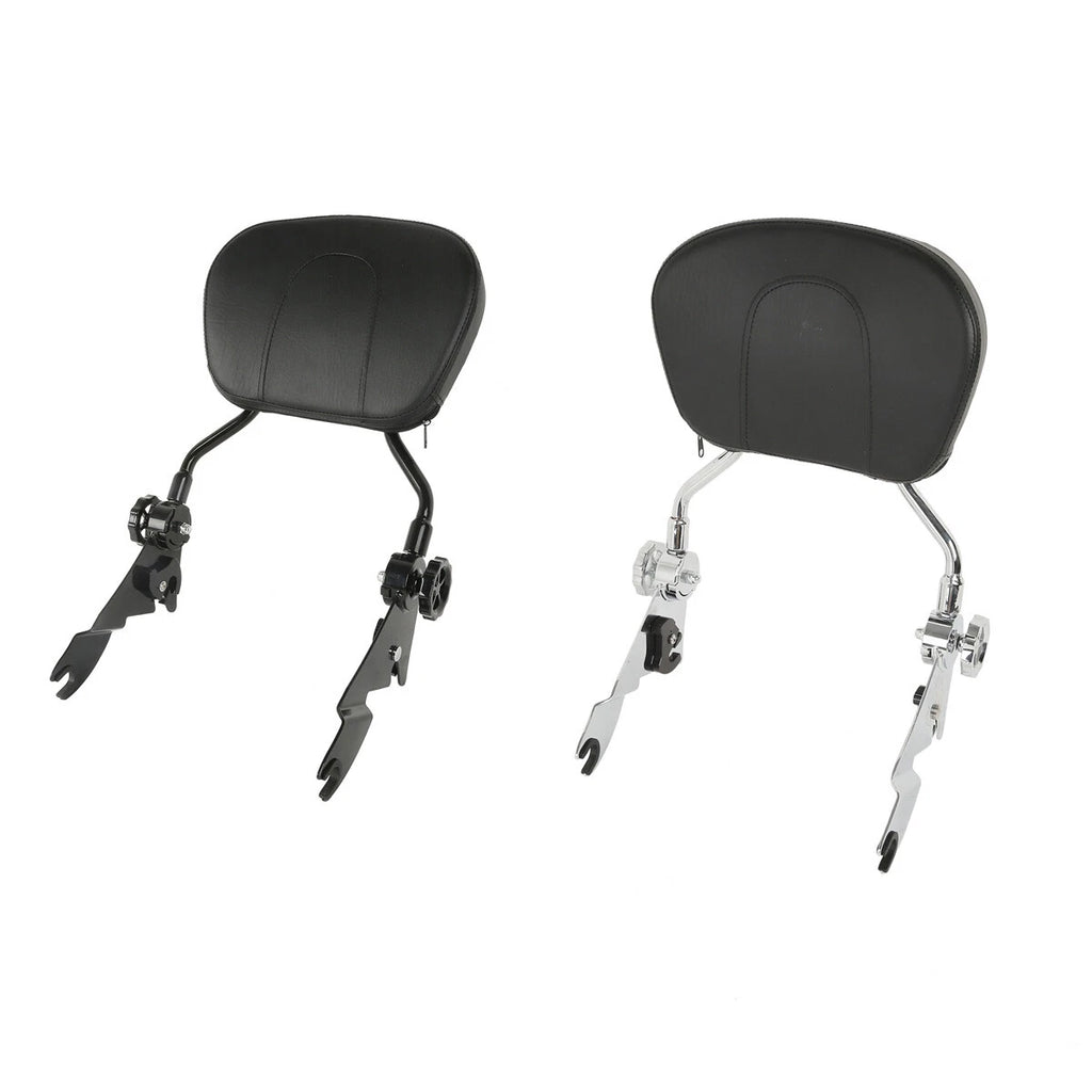 Chrome/Black Adjustable Backrest Sissy Bar for Harley Road Glide (2009–2025)
