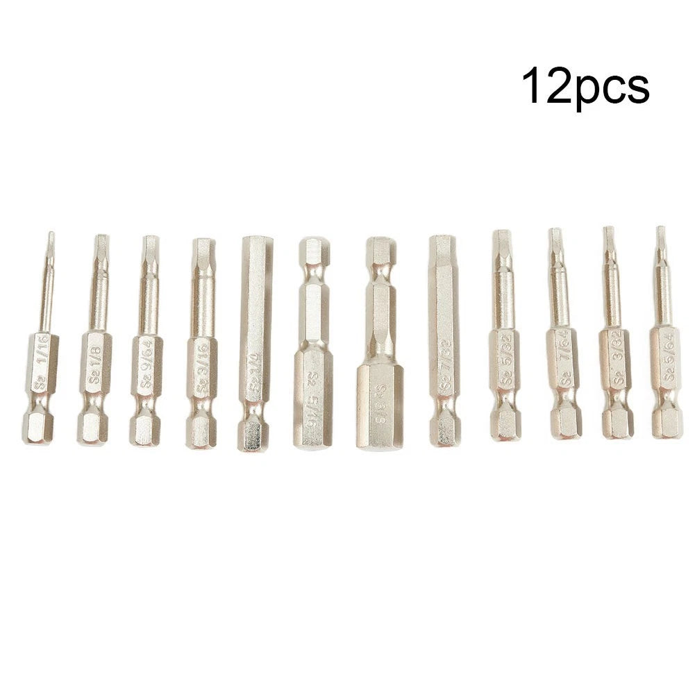 Hex Bit Connector Set for Quick Change Hexagonal Key (1/16 - 3/8 Inch)