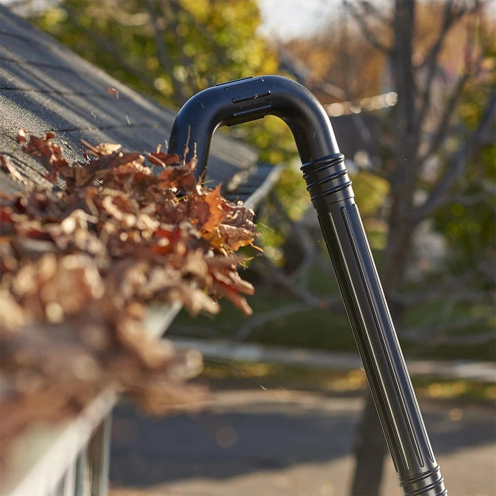 Gutter Cleaner Accessory for Leaf Blower with 360 Degree Rotating Nozzle