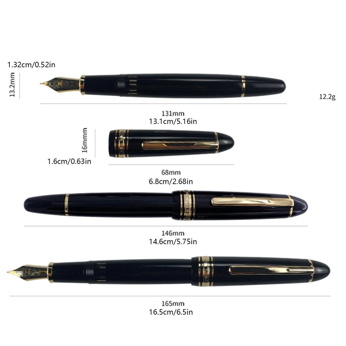 Wing Sung 629 Fountain Pen EF/F Iridium Nib 0.38mm/0.5mm for Home/Office