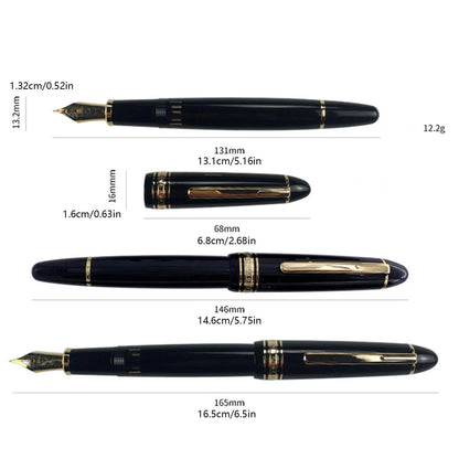 Wing Sung 629 Fountain Pen EF/F Iridium Nib 0.38mm/0.5mm for Home/Office