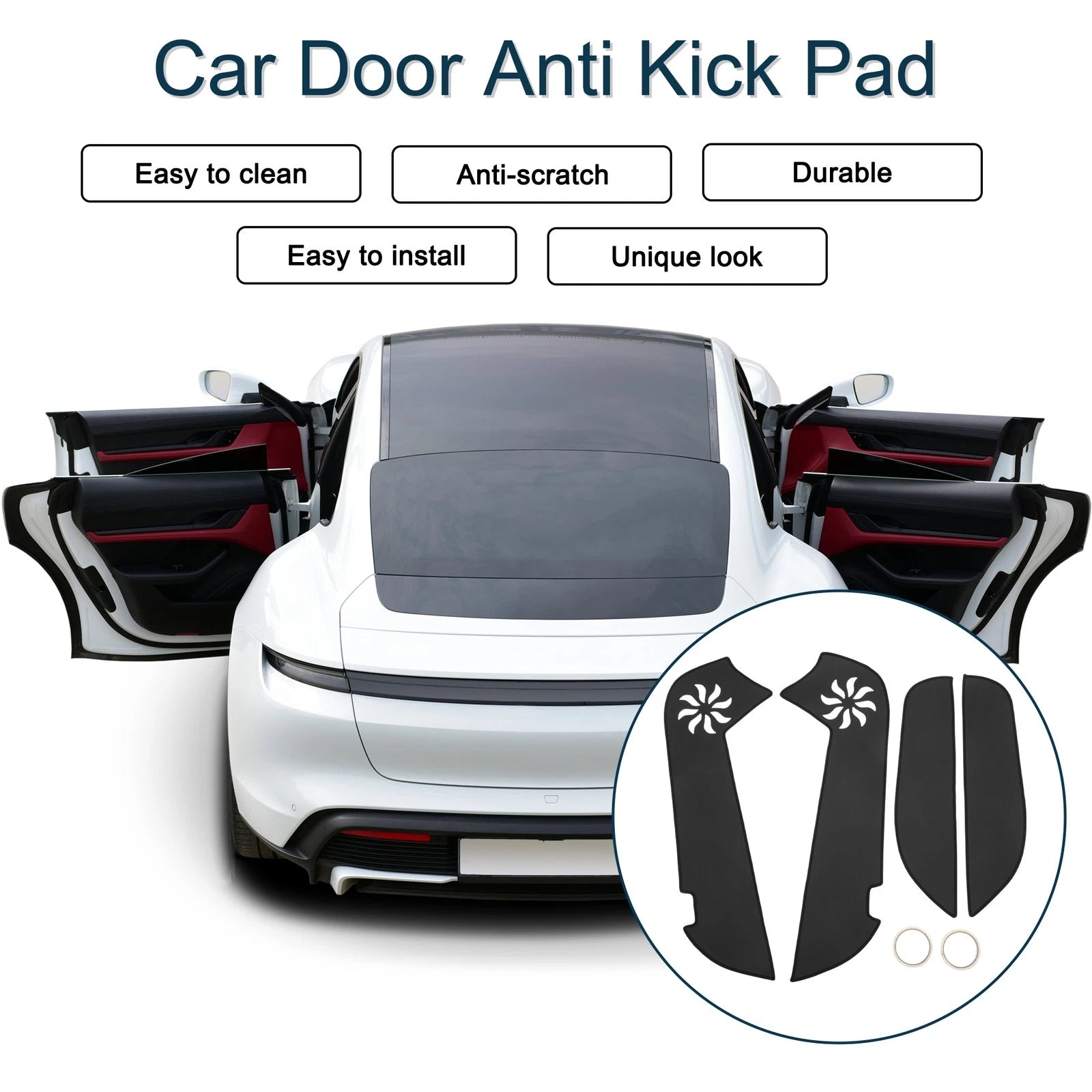 Car Door Anti Kick Pad Protector Sticker for Toyota Corolla (2014–2019)