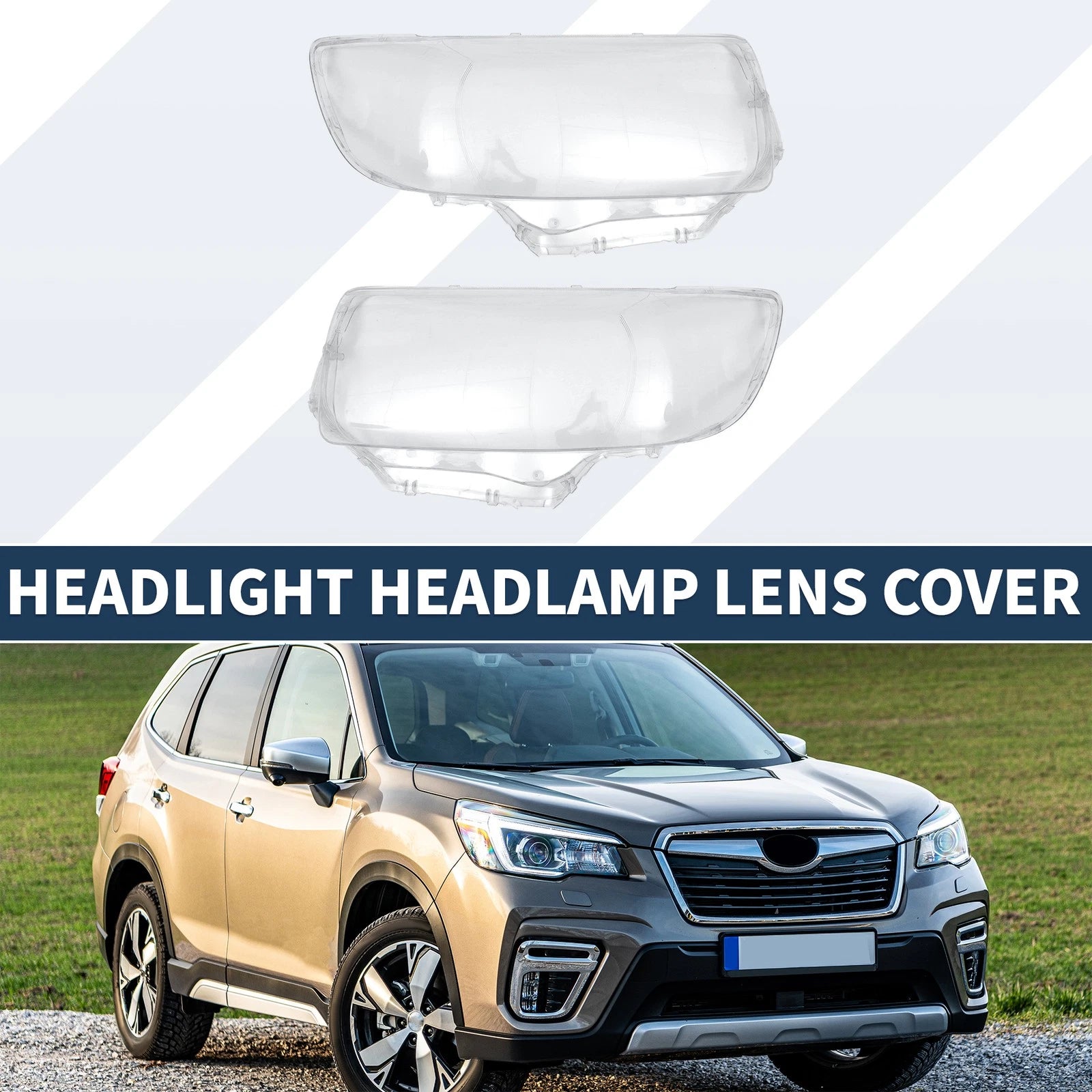Headlight Lens Cover Front Pair Left Right for Subaru Forester (2006–2008)