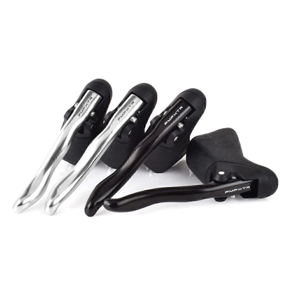 Brake Levers for Road Cyclocross Bike TT Bar End Drop Bar (Black)