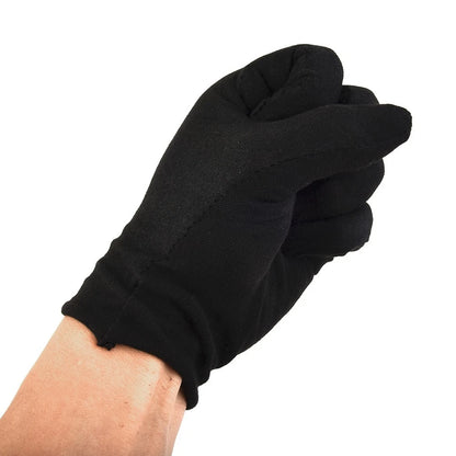 12 Pairs Black Cotton Gloves for Sensitive Cleaning (No Specific Years)