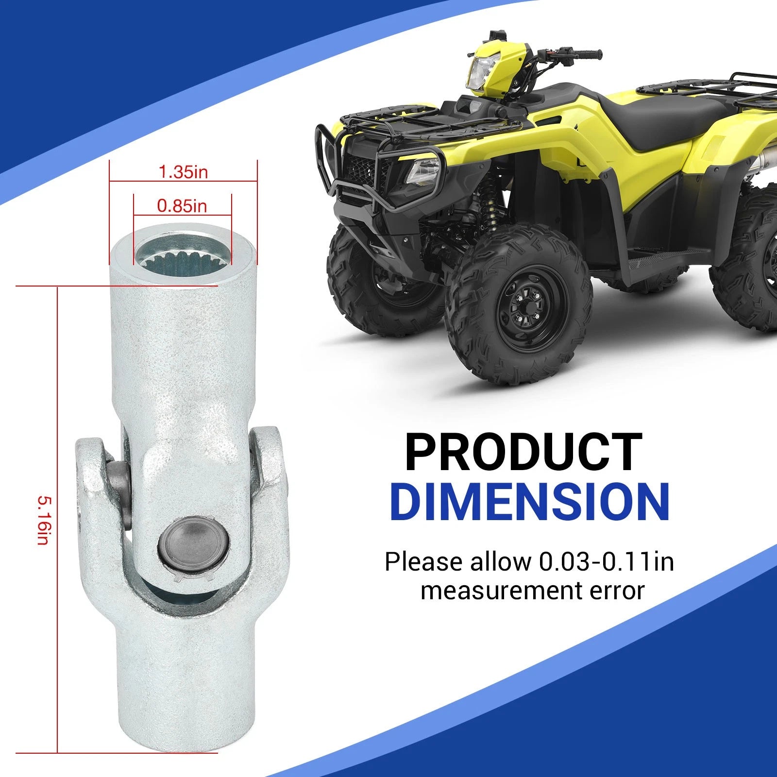 U-Joint Yoke for Honda Foreman Rubicon 500 TRX500FA/FGA TRX500FPA (2001–2014)