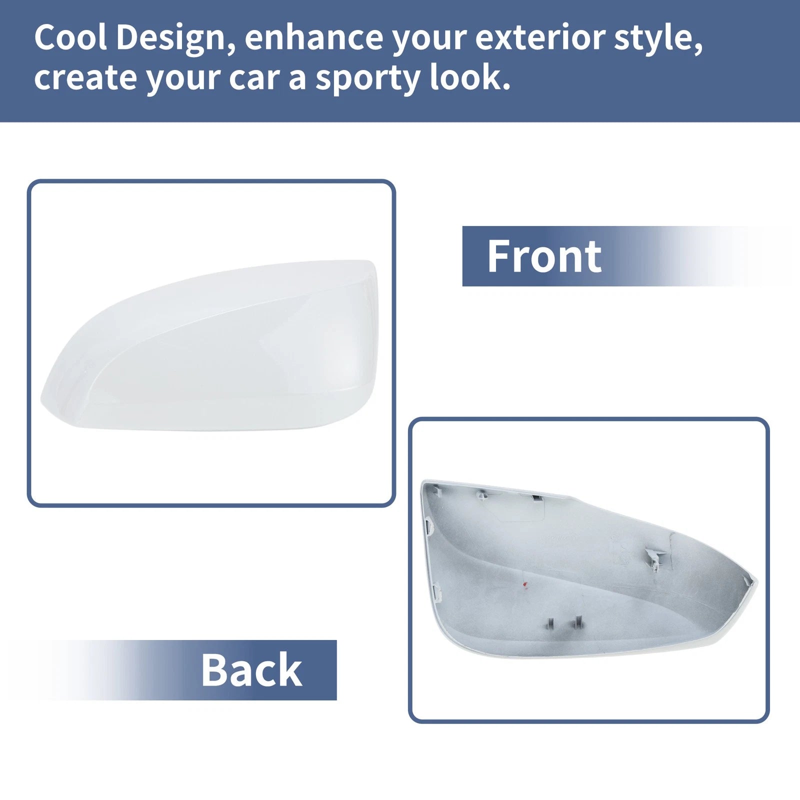 Left Side Mirror Cover Cap Replacement White for Toyota RAV4 XLE (2019–2025)