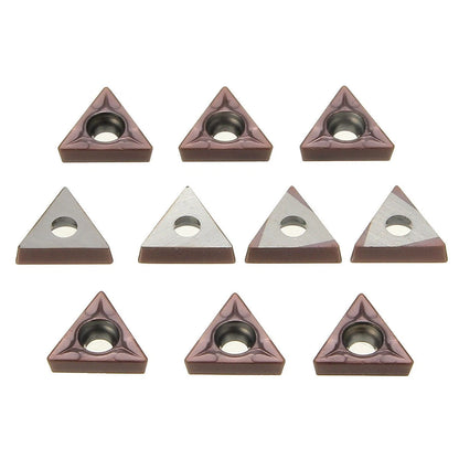 10pcs Carbide Insert for Turning Tools 1/4 & 5/16'' (No Part Numbers)