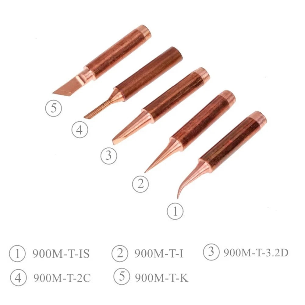 5pcs Set Soldering Tip Copper for Lower Temperature Soldering