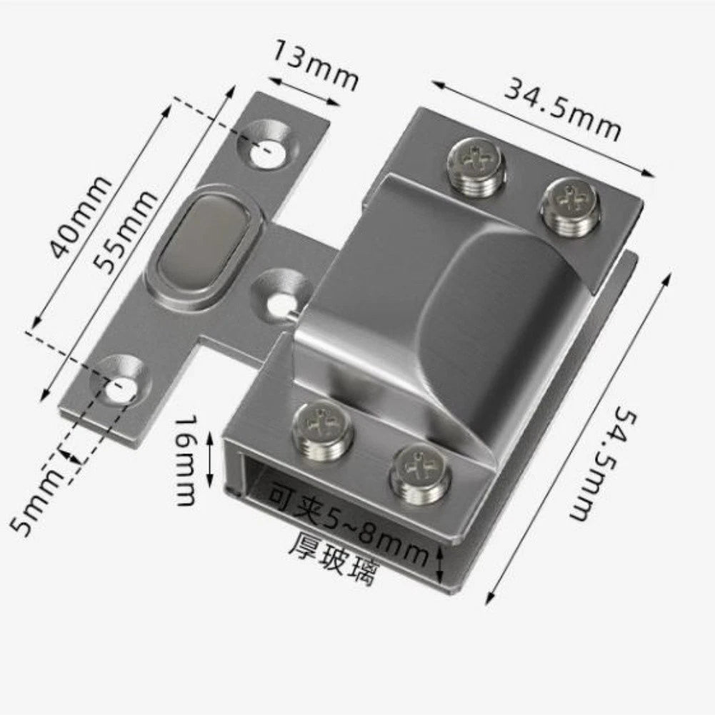 Glass Door Hinge Hydraulic Buffer for (No Punching Required)
