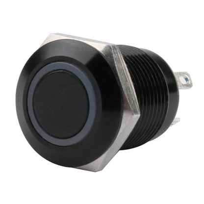 12mm Waterproof Metal Button Switch with LED Light for Universal Use