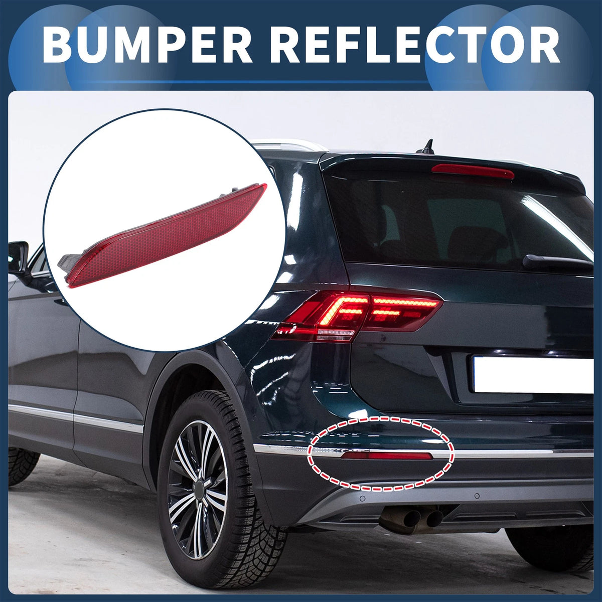 Bumper Reflector No. 8192006060 for Toyota Camry (2019–2024) Rear Left
