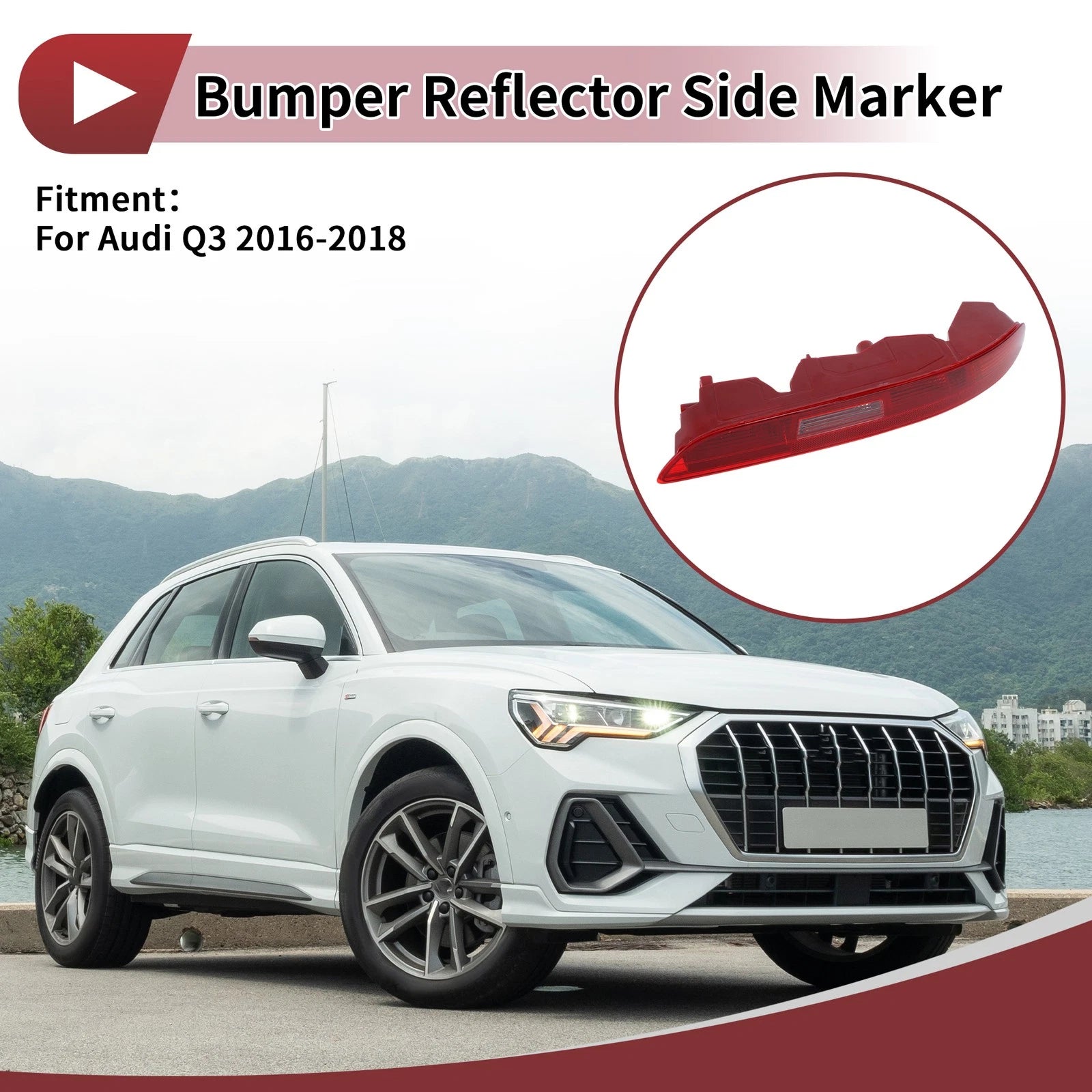 Rear Right Bumper Reflector Replacement for Audi Q3 (2016–2018)