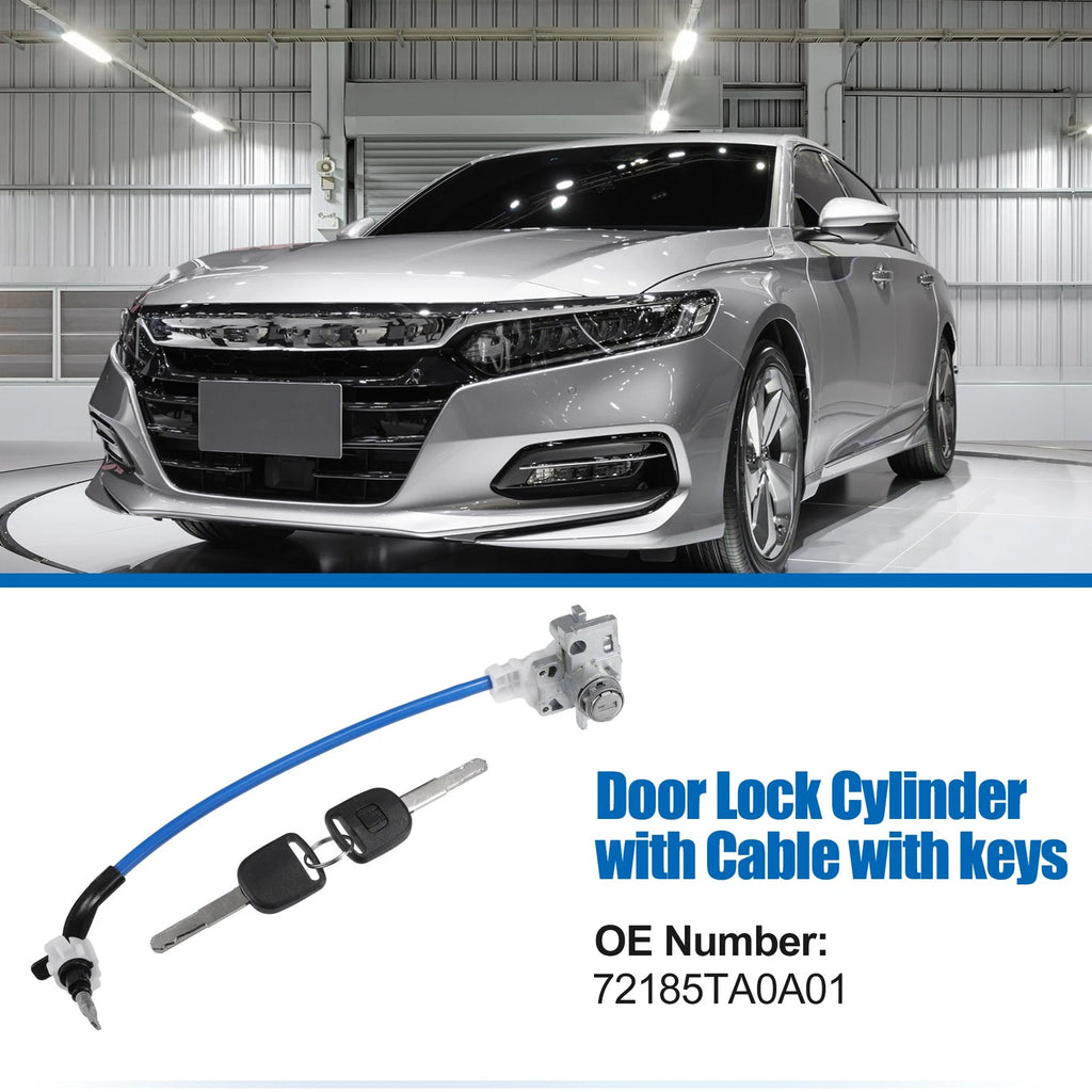 Door Lock Cylinder with Cable and Keys for Honda Accord (2011–2012)
