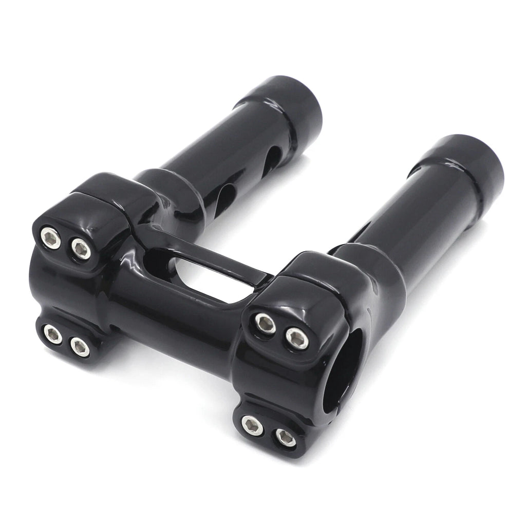 CNC Black 6" Riser Handlebar Top Clamp for Harley