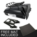 Matte Black Razor Trunk Backrest Rack for Harley Street Glide (2014–2026)