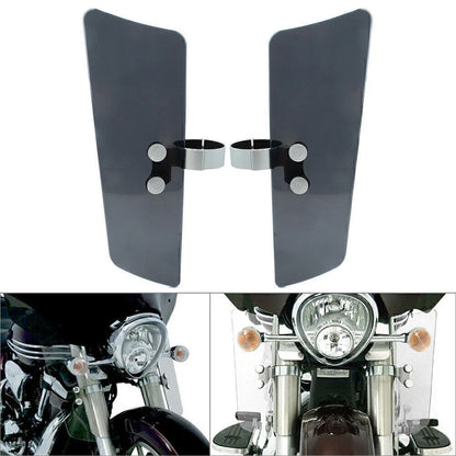 2X Wind Fork Air Deflector for Honda VTX1300R (2003–2009) Brown