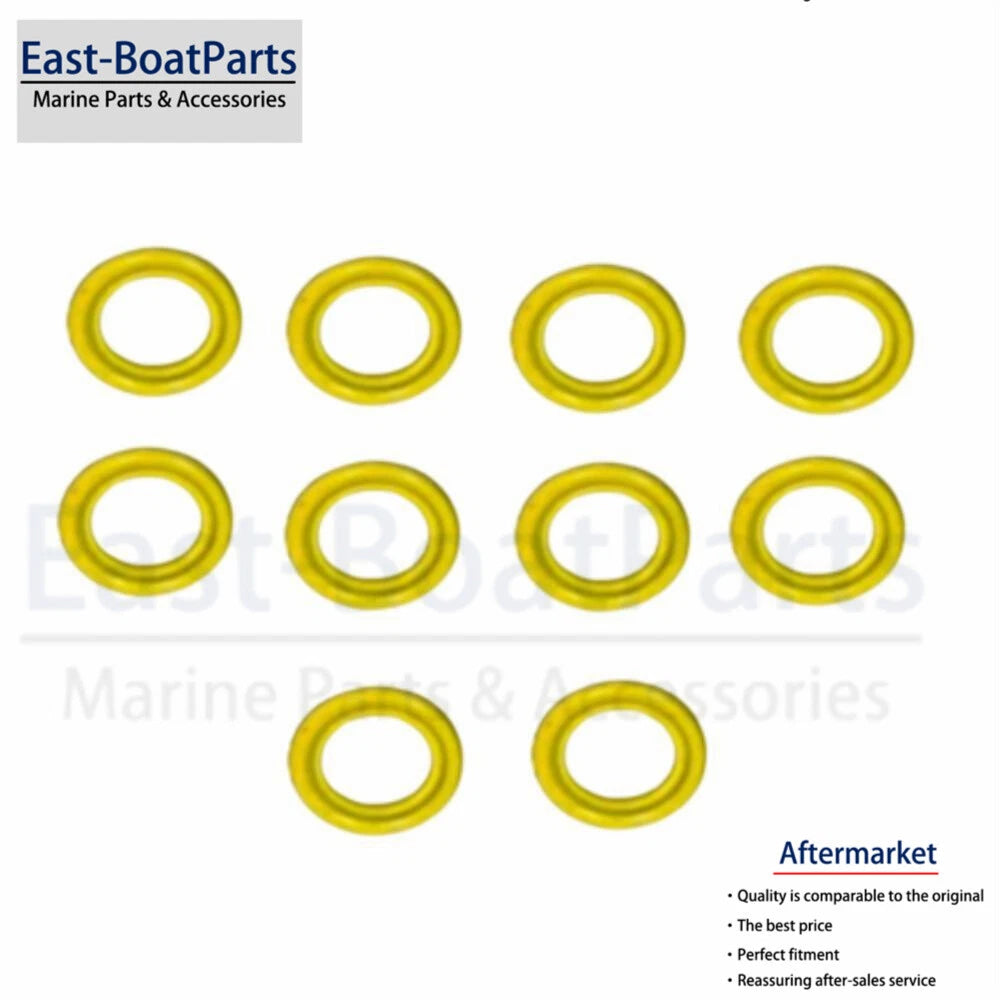 Set of 10 Drain Vent Plug Seals for Mercury Mercruiser (26-8M0204693, SS 830749)