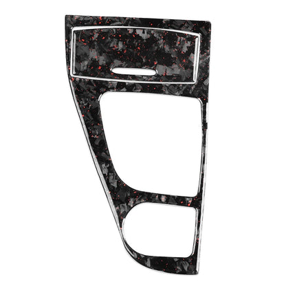 Forged Red Console Gear Shift Panel Trim for Infiniti Q50 Q60 (2014–2024)