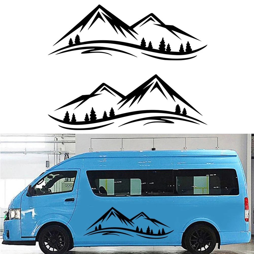 Glossy Black Decorative Stickers for RV Body Panel