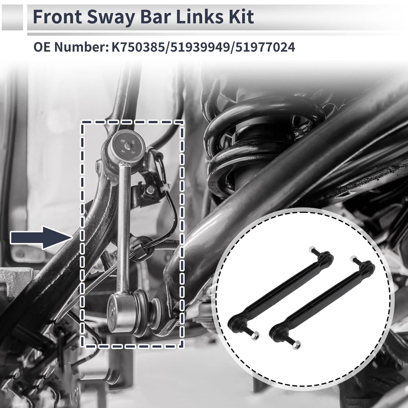 Front Stabilizer Bar Links Replacement for Chrysler 200 (2011–2014)