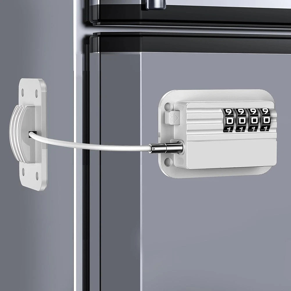 Refrigerator Drawer Lock with 0000 Default Code and Easy Reset Function