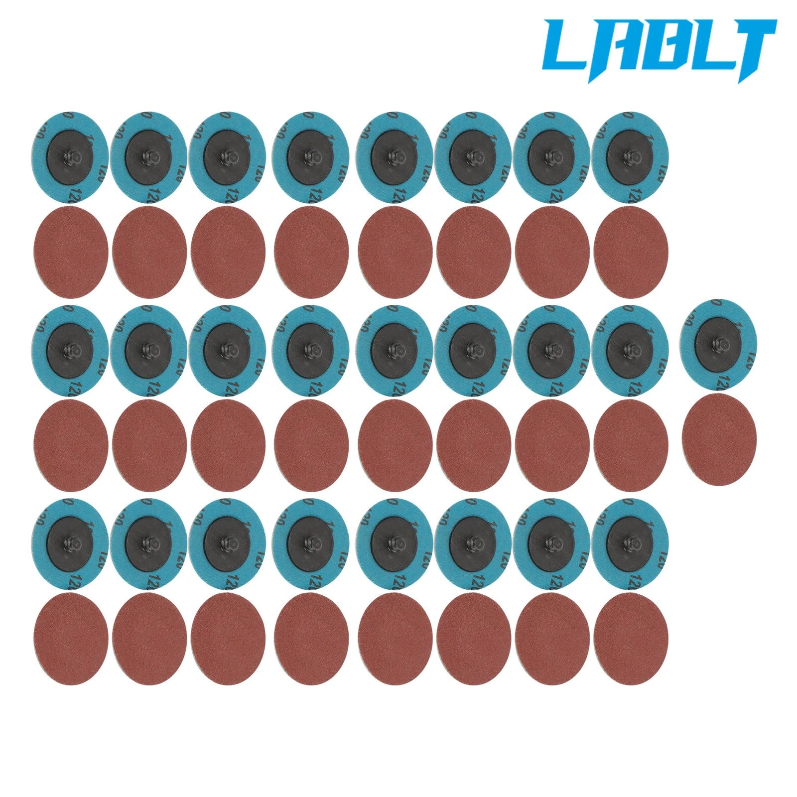 2X 50×2" 120 Grit Aluminum Oxide Die Grinder Sanding Disc