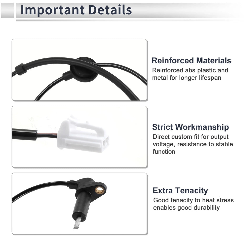 ABS Wheel Speed Sensor Replacement Front Left for Hyundai Santa Fe (2019–2024)