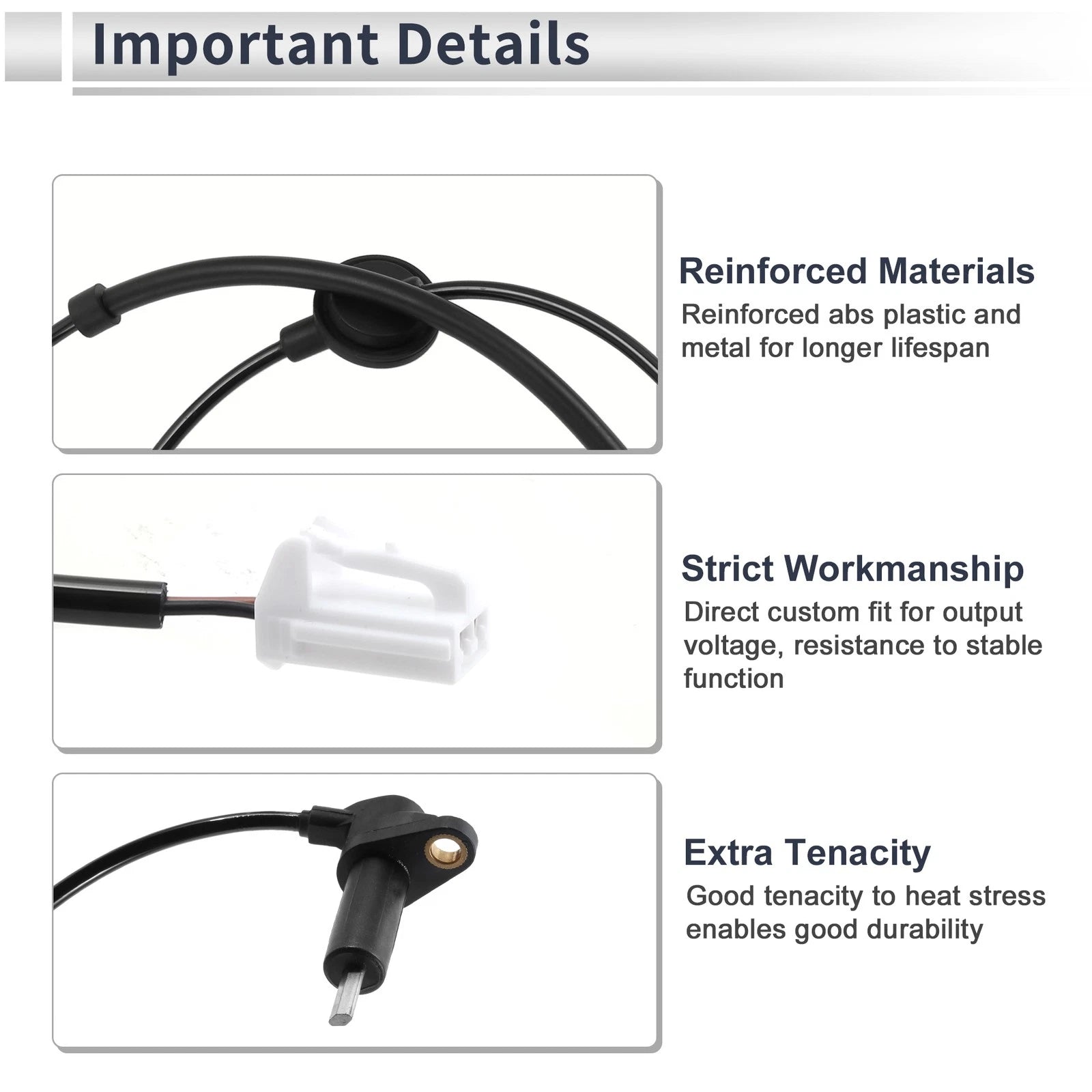 ABS Wheel Speed Sensor Replacement Front Left for Hyundai Santa Fe (2019–2024)