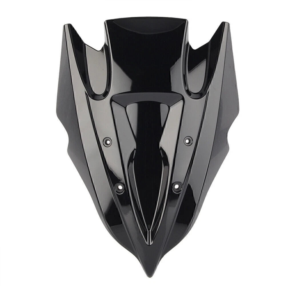 Front Windshield Windscreen Double Bubble Black For Kawasaki Z250 Z300 2013 - 17