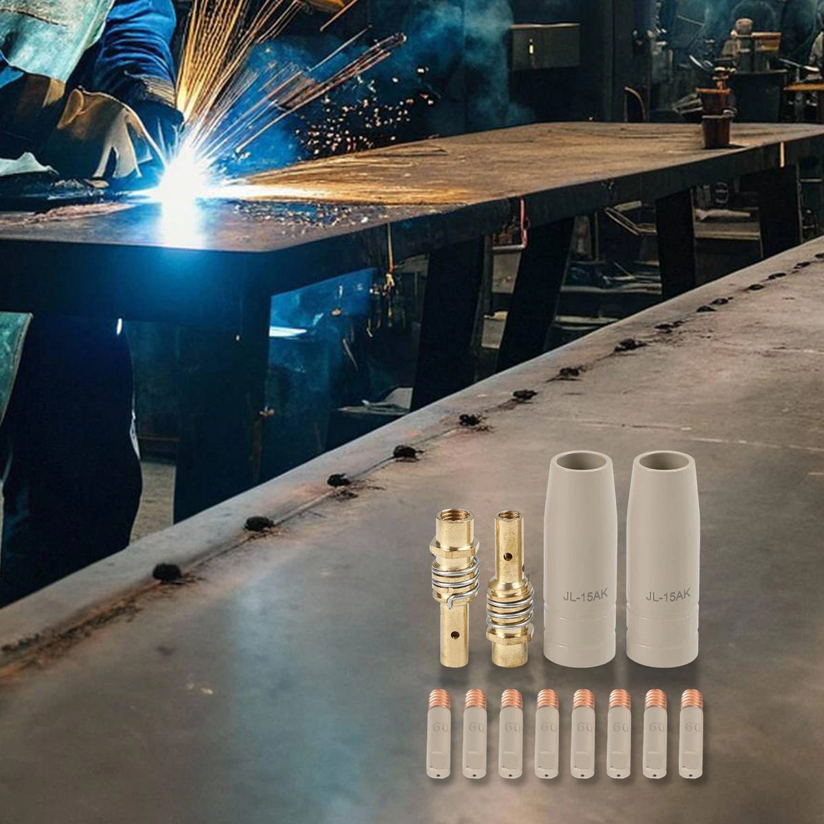 12PCS Metal Coating Protection Nozzle Set for Airless Gas Welding