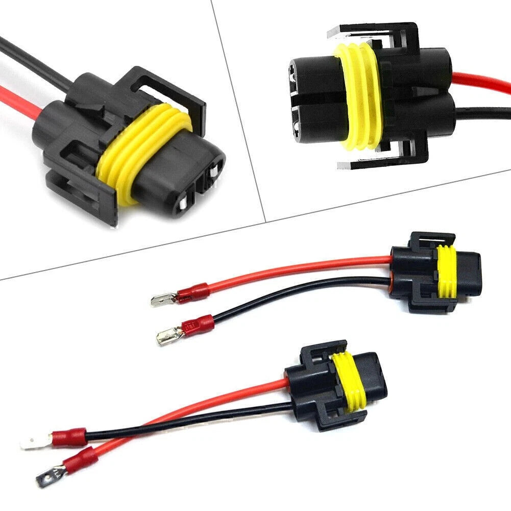 Conversion Wire H11 To H11B Two Harness Head Light Pigtail LED Halogen Bulb Plug