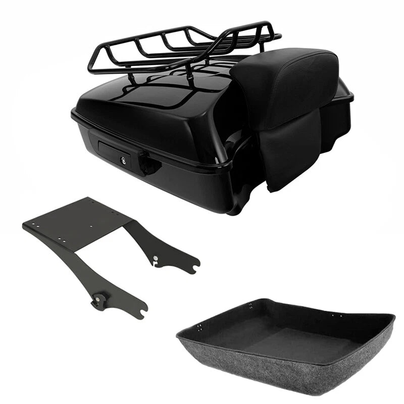 Chopped Trunk Backrest Mount Rack for Harley Touring (1997–2008)