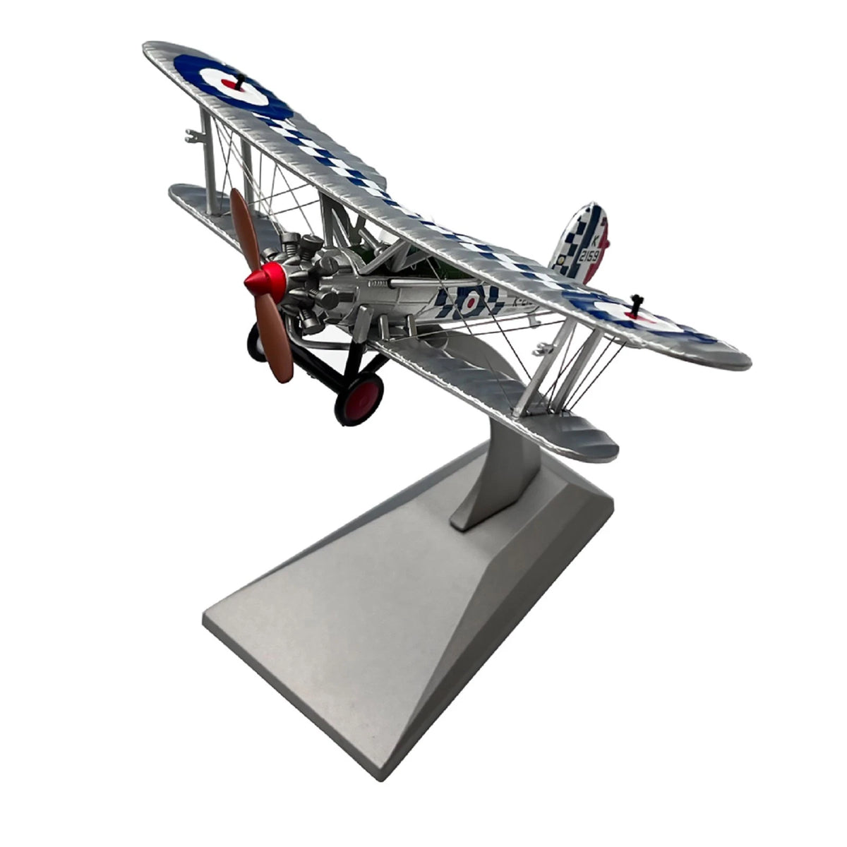 1:72 Bristol Bulldog Biplane Propeller Fighter Plane Model Display