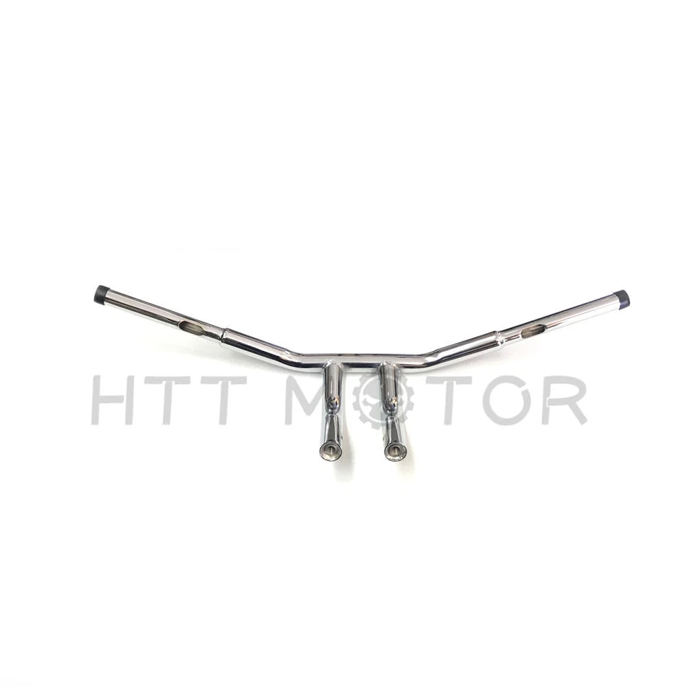 1-1/4" Flat Chrome 6" T-Bar Handlebars for Harley FLD (2012–2016) FXDB (2006–2017)