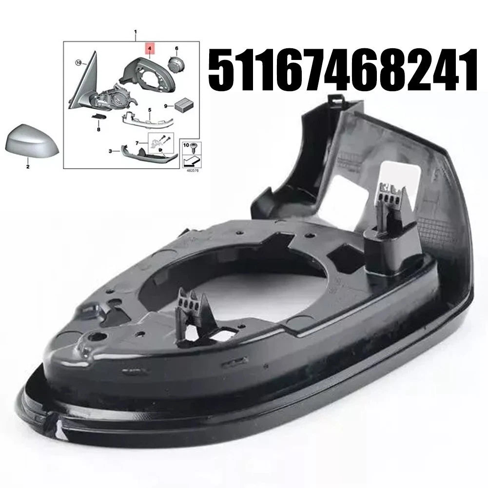 Front Left Side Mirror Cover for BMW (OEM 51167468241)