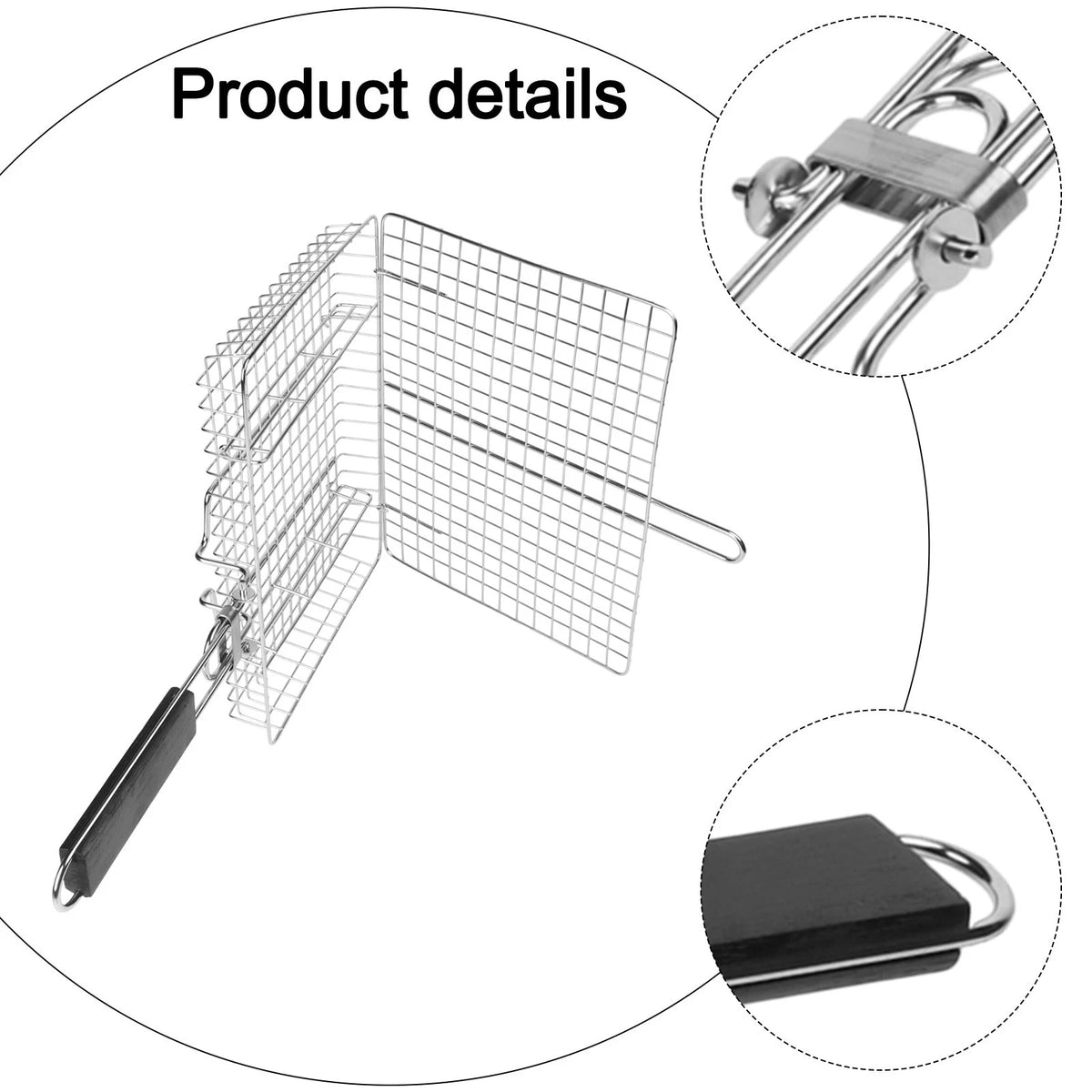 Folding Barbecue Grill Basket for Easy Food Handling