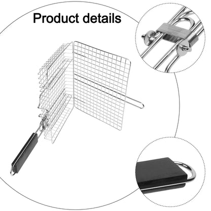 Folding Barbecue Grill Basket for Easy Food Handling