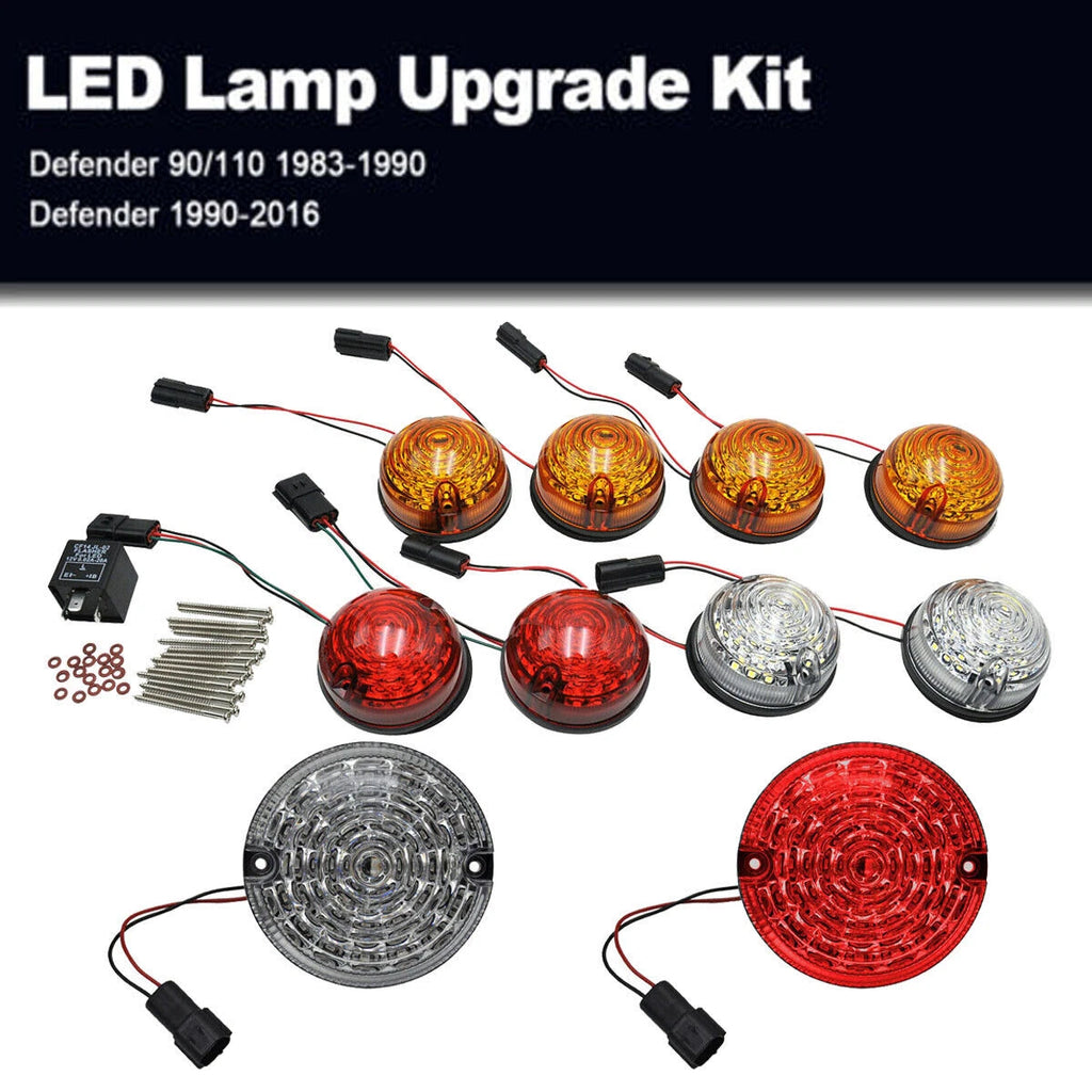 Complete LED Light Upgrade Kit 10pcs for Land Rover Defender (1990–2016)
