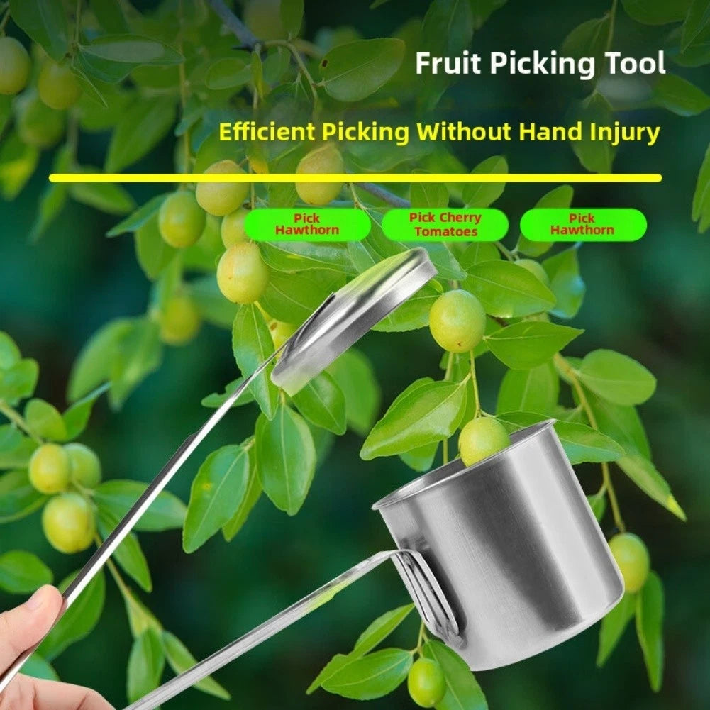 Adjustable Height Fruit Picking Tool for Garden (Rustproof, Lightweight)