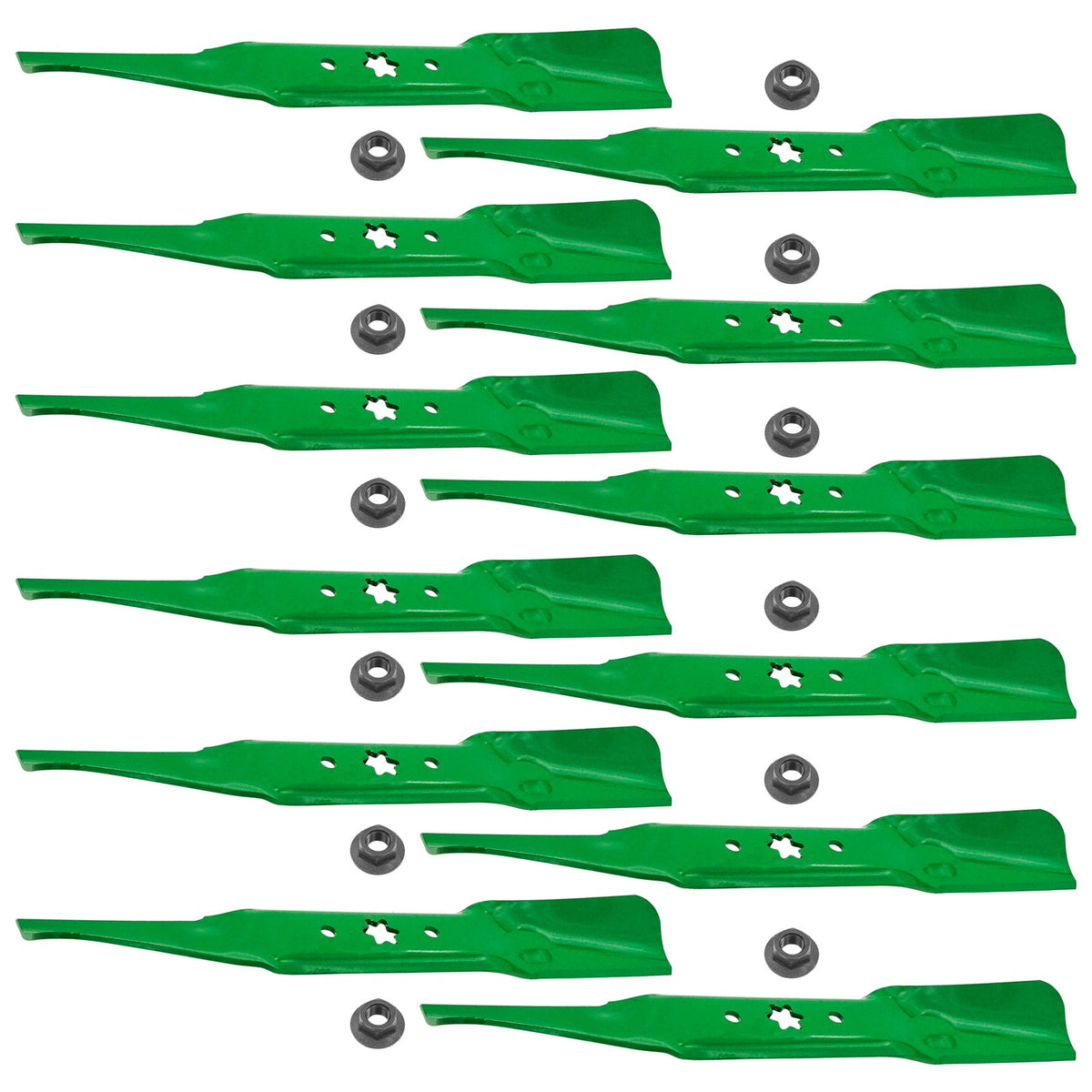 Deck Blades 54 Inch Replacement Set with Nuts for MTD Cub Cadet (2005–2015)