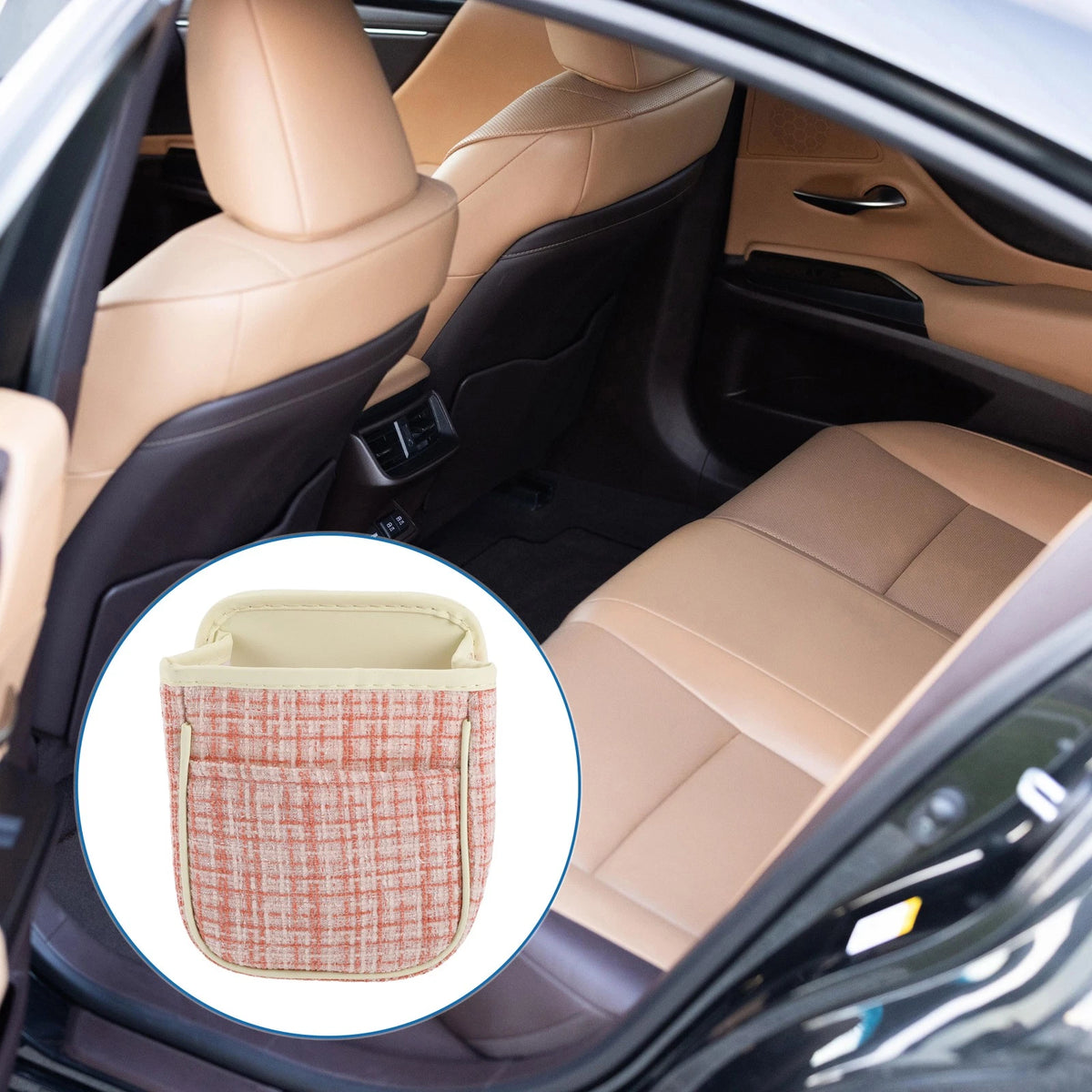 Car Trash Can for Universal Fit (Portable, Hanging, Pink)