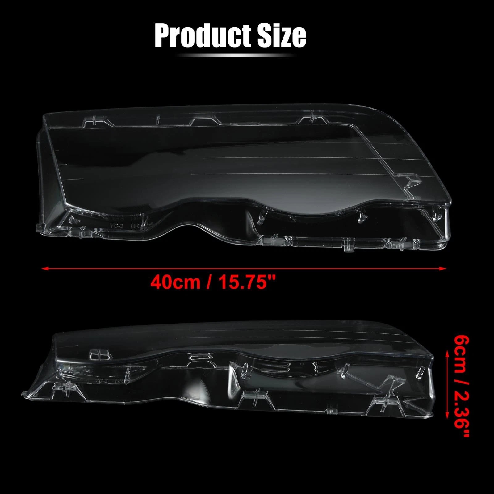 Headlight Lens Cover Pair for BMW 3 Series E46 (1998–2001)