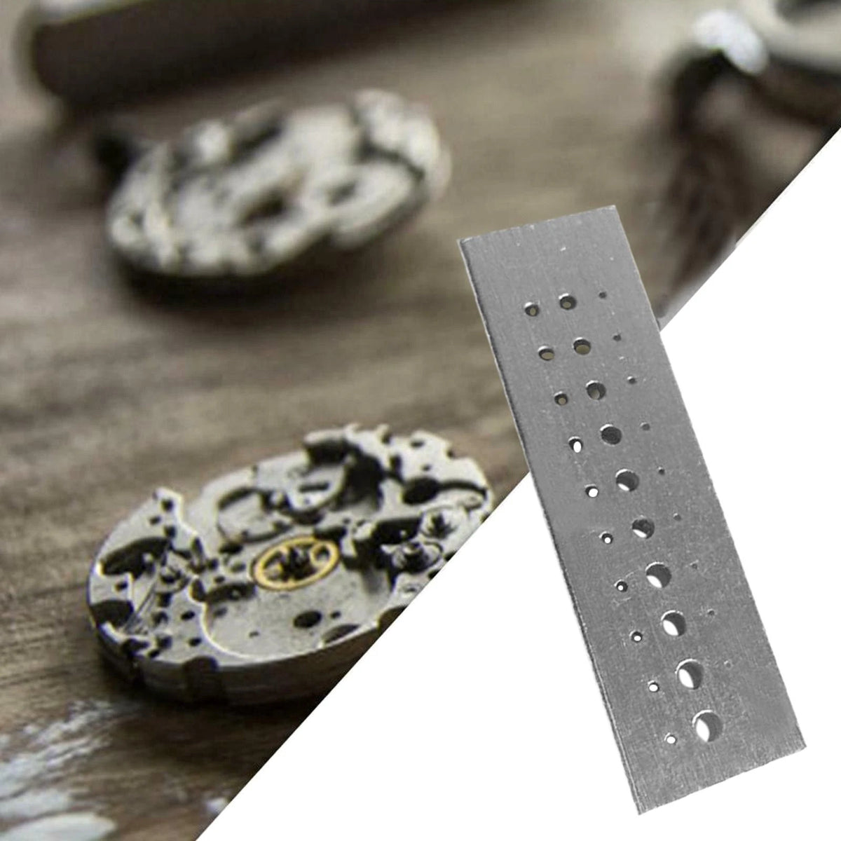 Riveting Drilling Staking Punch Block Plate for Watch Jewelry Repair Tool
