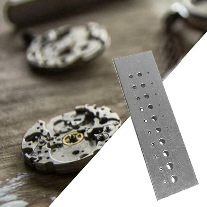 Riveting Drilling Staking Punch Block Plate for Watch Jewelry Repair Tool