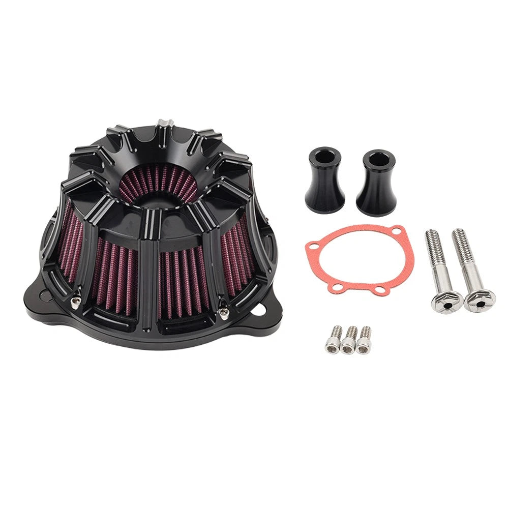 Air Cleaner Intake Filter Kit for Harley Electra Glide, Street Glide, Road King, Dyna (Does Not Apply)