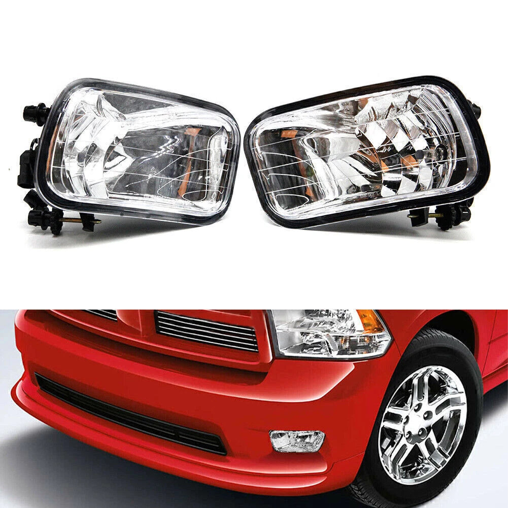 Pair Front Fog Light Lamps for Dodge Ram 1500 2500 3500 (2009–2012)