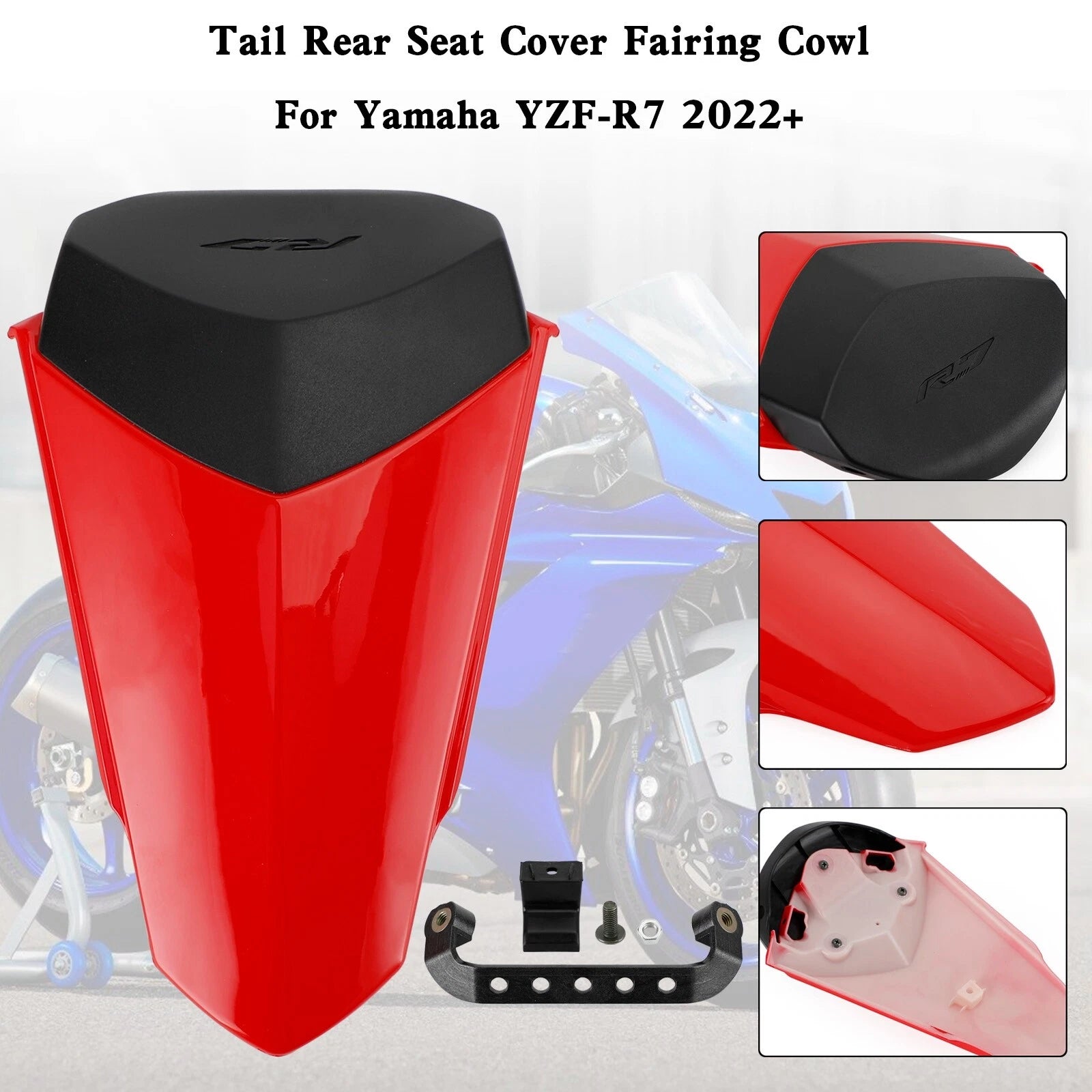 Tail Rear Seat Cover Fairing Cowl for Yamaha YZF-R7 (2022–2025) Red U3